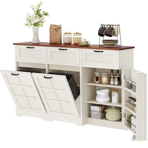 DWVO 58.3-Inch Rustic Kitchen Island Storage Cabinet: $179.99 DWVO 58.3-Inch Rustic Kitchen Island Storage Cabinet: $179.99