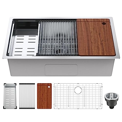 Vevor 32-inch 304 Stainless Steel Kitchen Single Sink: $143.10 Vevor 32-inch 304 Stainless Steel Kitchen Single Sink: $143.10