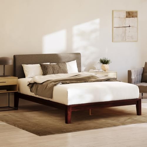 Nectar Queen Bamboo Platform Bed Frame with Upholstered Headboard: $628 Nectar Queen Bamboo Platform Bed Frame with Upholstered Headboard: $628