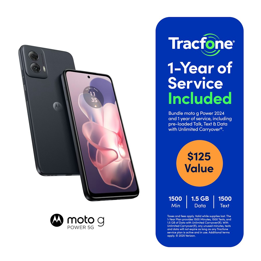 Motorola Moto G Power 5G 128GB for Tracfone w/ 1-Year Service Plan: $50