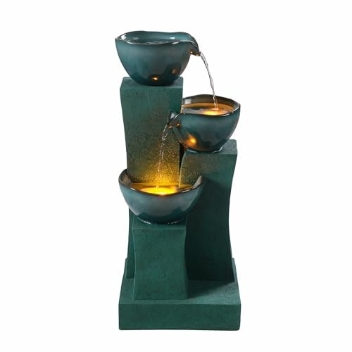 Teamson Home 28.54-Inch 3-Tier Cascading Outdoor Water Fountain: $104.11 Teamson Home 28.54-Inch 3-Tier Cascading Outdoor Water Fountain: $104.11