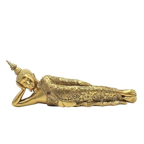 14-Inch Gold Reclining Thai Buddha Statue: $45.11