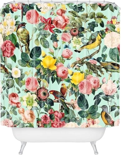 Society6 Floral and Birds III Shower Curtain: $67.93 Society6 Floral and Birds III Shower Curtain: $67.93