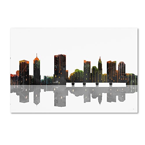 Marlene Watson Columbus Ohio Skyline 22\" x 32\" Wall Art: $39.99