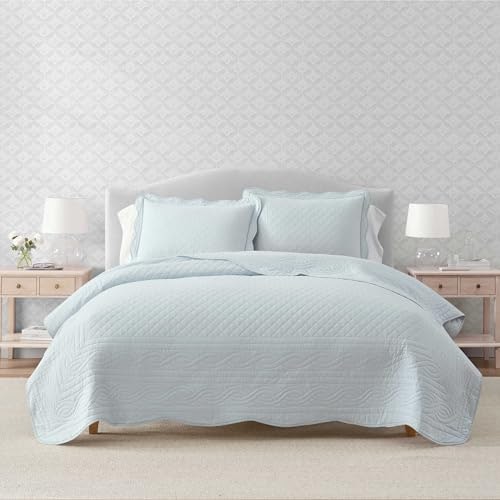 Martha Stewart King Cotton Percale Quilt Set with Shams: $143.99 Martha Stewart King Cotton Percale Quilt Set with Shams: $143.99
