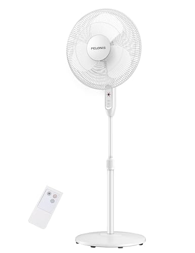 Pelonis 16-inch Adjustable Oscillating Pedestal Fan with Remote: $43.99 Pelonis 16-inch Adjustable Oscillating Pedestal Fan with Remote: $43.99