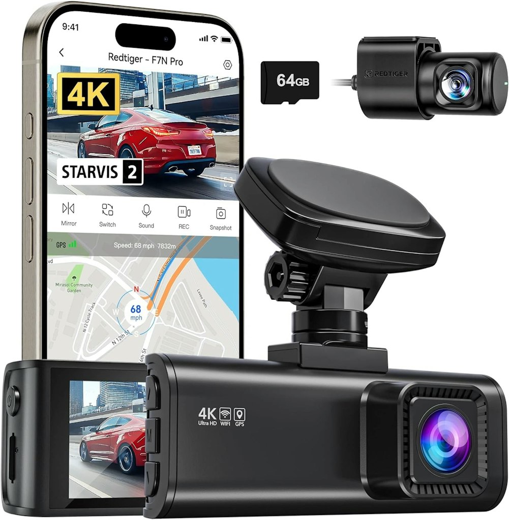 Certified Refurb RedTiger F7N Pro 4K Dash Cam w/ 64GB Card: $60 Certified Refurb RedTiger F7N Pro 4K Dash Cam w/ 64GB Card: $60