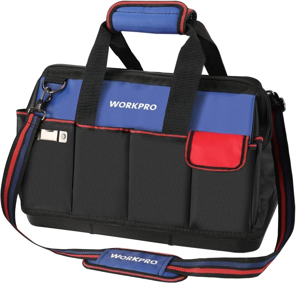 WorkPro 18" Wide Mouth Tool Bag: $16
