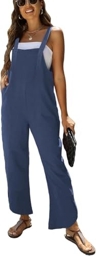 Amebelle Women's Sleeveless Cotton Linen Wide Leg Jumpsuit: $19.99 Amebelle Women's Sleeveless Cotton Linen Wide Leg Jumpsuit: $19.99