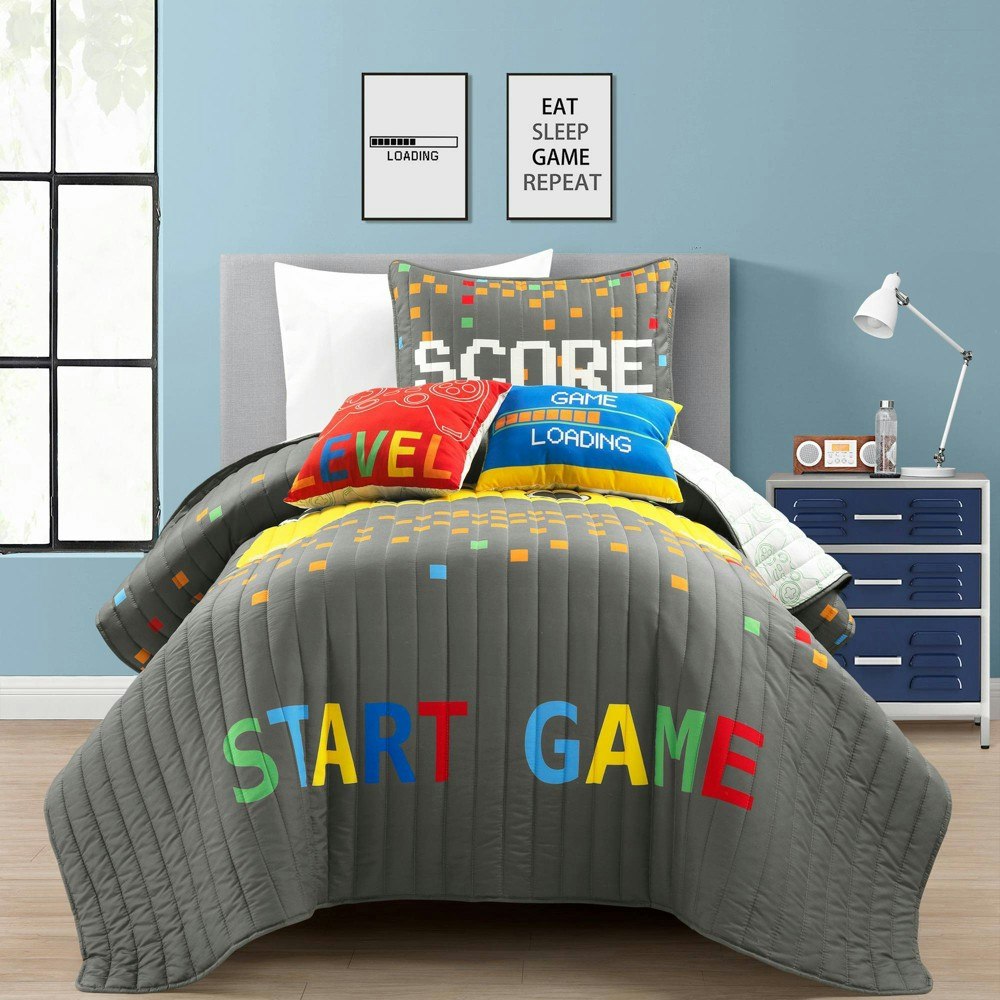 Lush Décor Kids' Video Game Reversible Twin Quilt Set 4-Pack: $117.99 Lush Décor Kids' Video Game Reversible Twin Quilt Set 4-Pack: $117.99