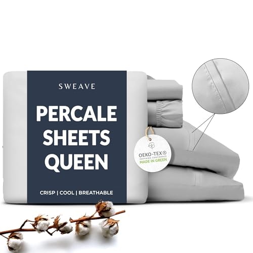 Queen Size Cotton Percale Sheet Set 4-Piece: $55.24 Queen Size Cotton Percale Sheet Set 4-Piece: $55.24