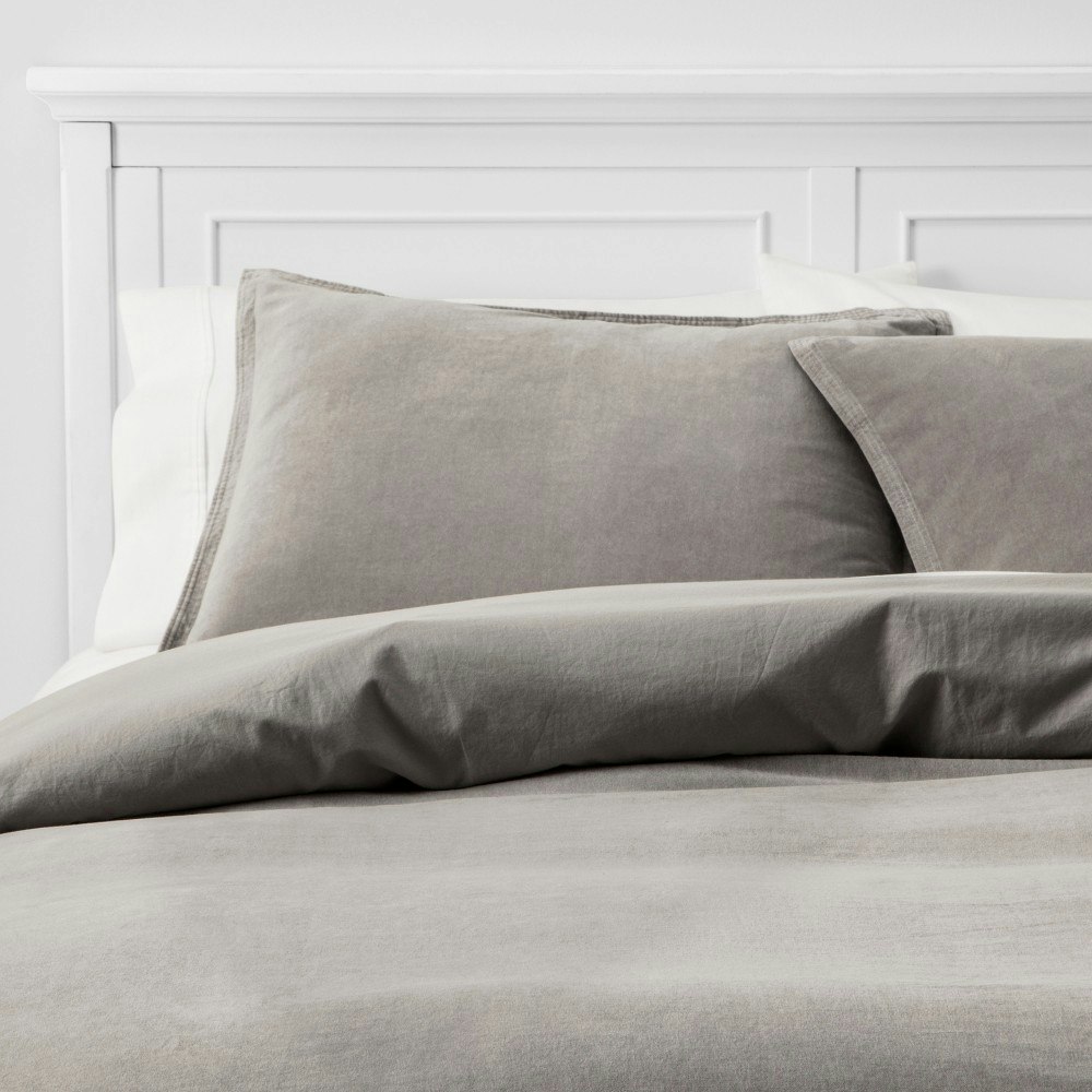 Threshold Full/Queen Cotton Velvet Duvet Cover and Sham Set: $55.30 Threshold Full/Queen Cotton Velvet Duvet Cover and Sham Set: $55.30