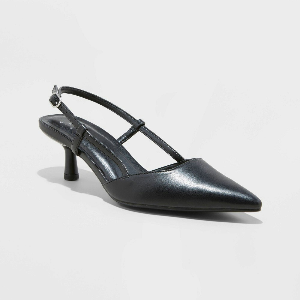 A New Day Women's Annette Wide Width Slingback Kitten Heels: $26.25 A New Day Women's Annette Wide Width Slingback Kitten Heels: $26.25