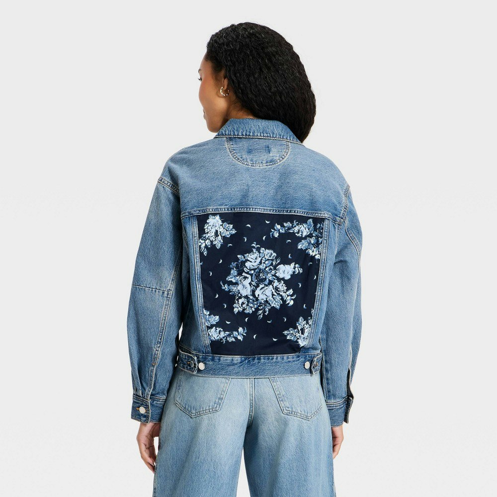 Universal Thread Women's Bandana Print Denim Jacket: $33 Universal Thread Women's Bandana Print Denim Jacket: $33