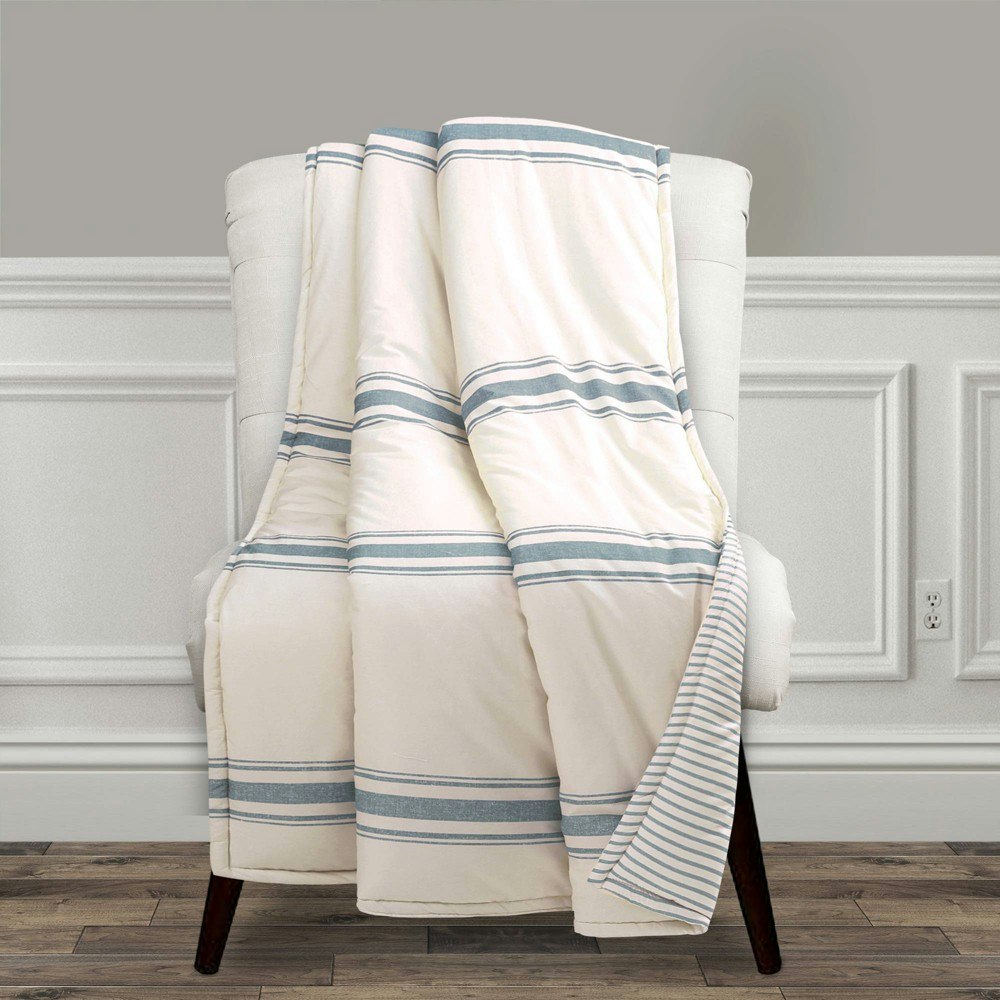 Lush Décor 50"x60" Farmhouse Stripe Throw Blanket: $34.99 Lush Décor 50"x60" Farmhouse Stripe Throw Blanket: $34.99