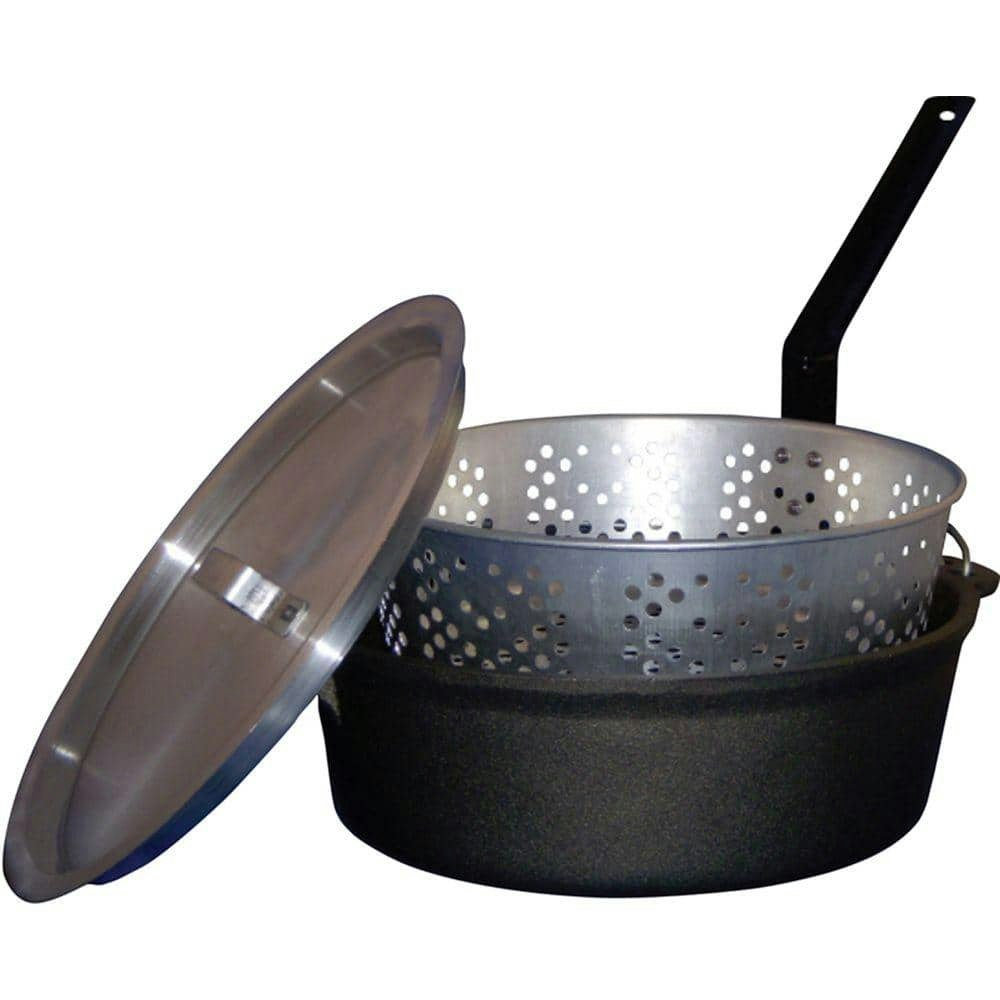 6-Quart Cast Iron Pot with Aluminum Lid and Basket: $64.99 6-Quart Cast Iron Pot with Aluminum Lid and Basket: $64.99