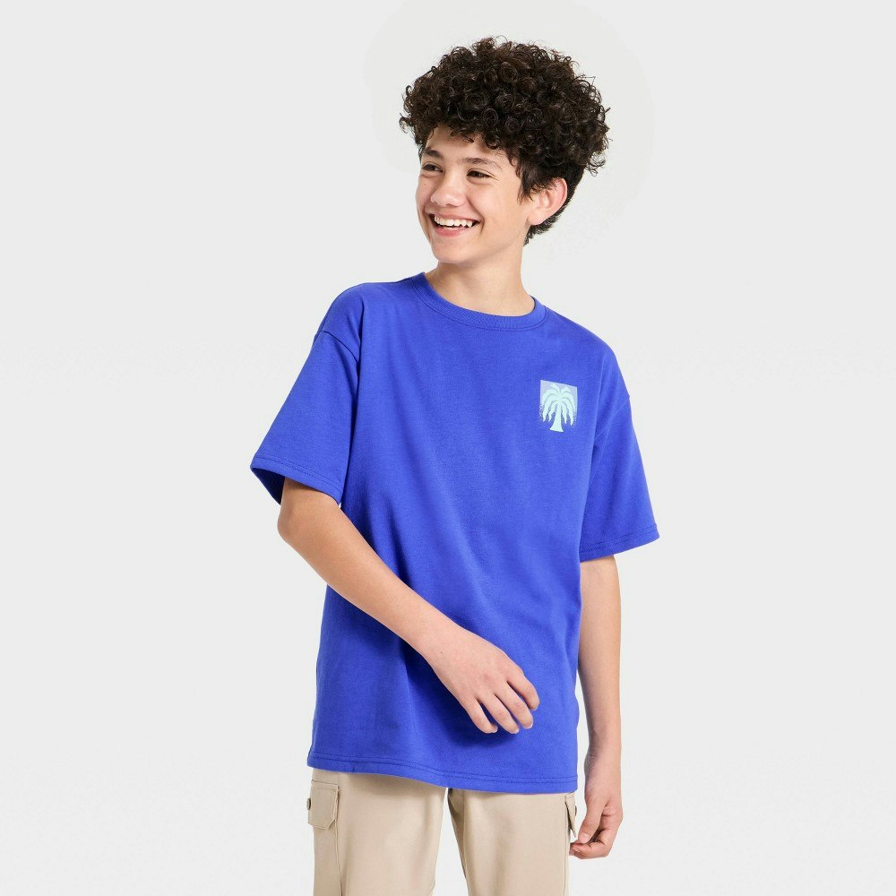 All In Motion Boys' Short Sleeve Cotton Blend Active T-Shirt: $9