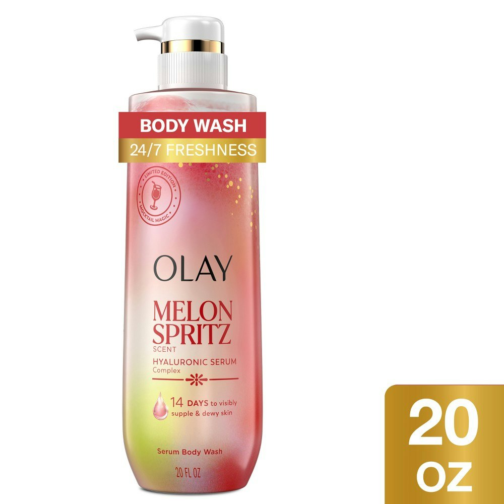 Olay Melon Spritz Hyaluronic Serum Body Wash 20-fl oz: $9.94