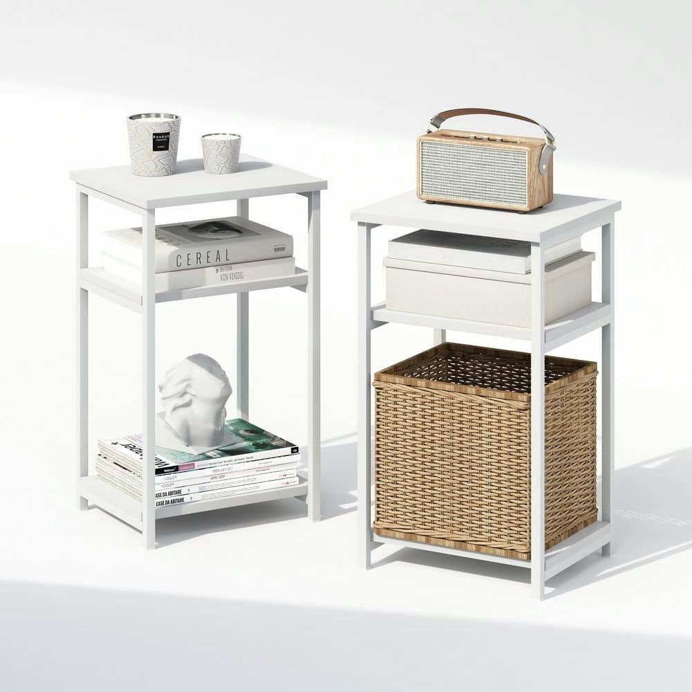 Simplistic 13.39-Inch White Nightstand: $76.88 Simplistic 13.39-Inch White Nightstand: $76.88