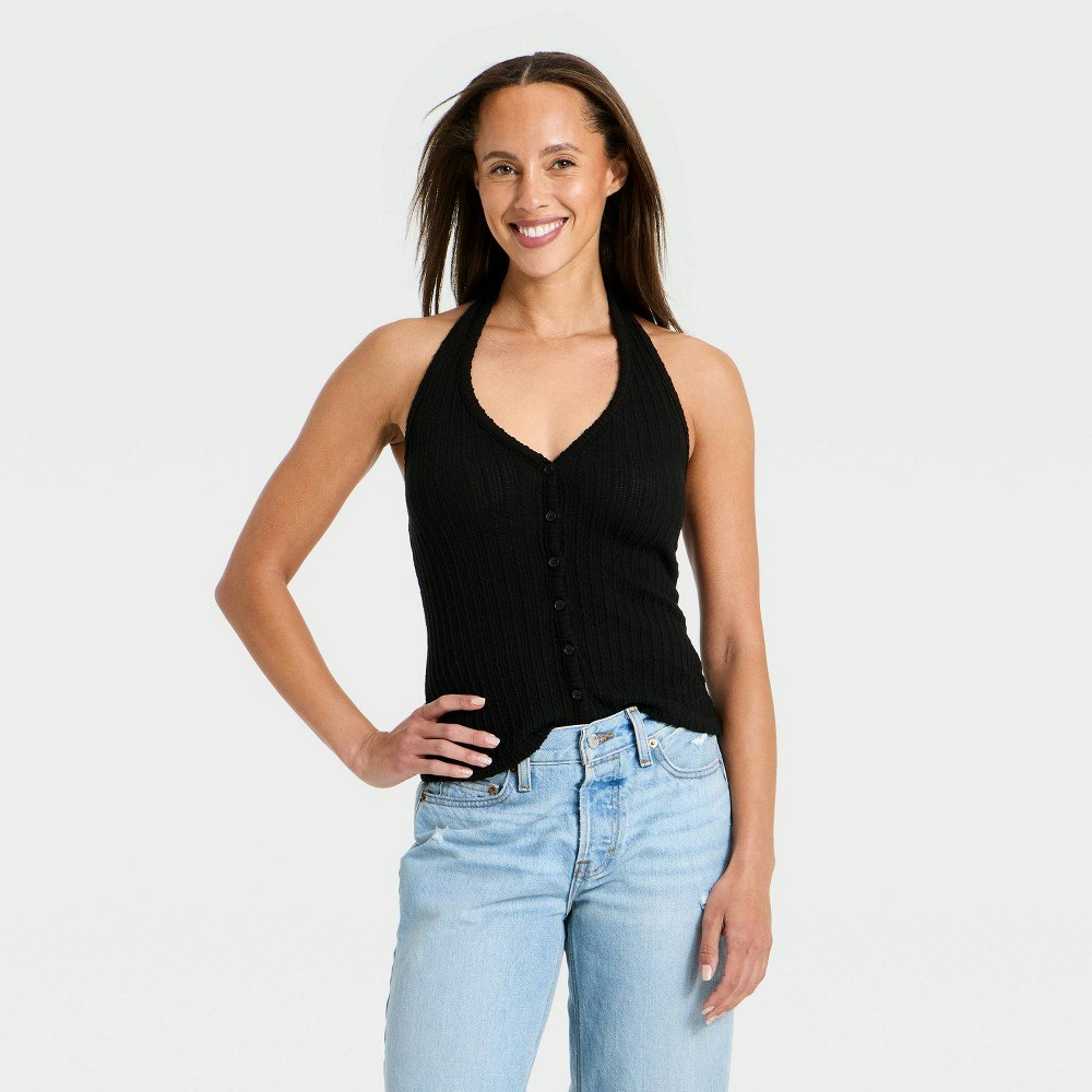 Women's Textured Halter Top: $14.40