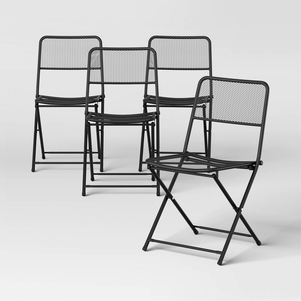 Room Essentials Metal Mesh Folding Patio Chair 4-Pack: $128