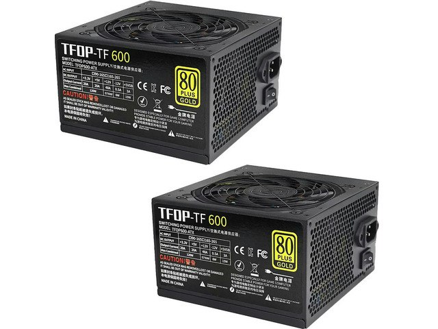 600W ATX 80Plus Gold Power Supply 2-Pack: $141.48
