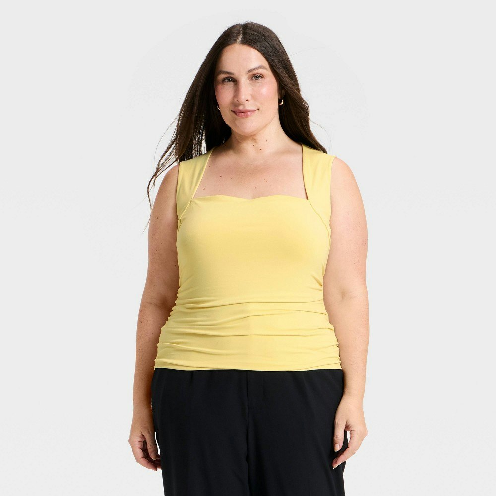 Women's Ruched Tank Top 2X: $15 Women's Ruched Tank Top 2X: $15
