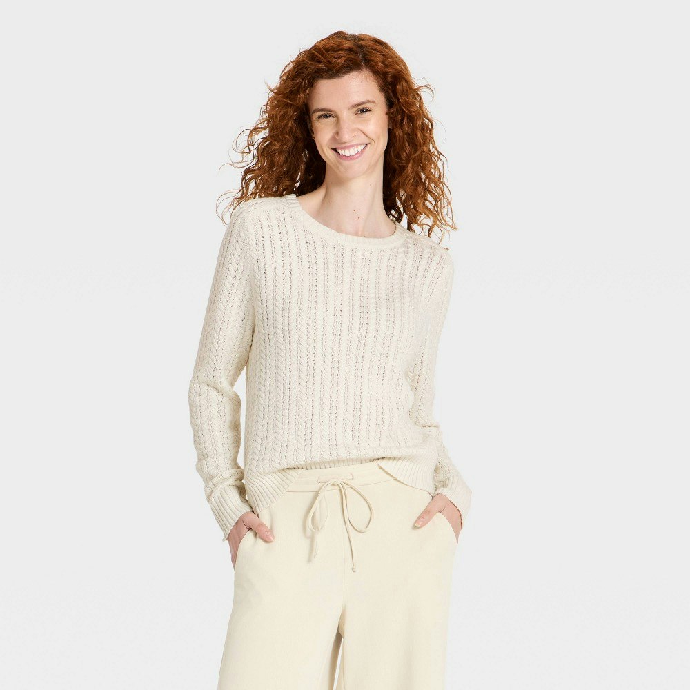 A New Day Women's Pointelle Pullover Sweater: $26.60 A New Day Women's Pointelle Pullover Sweater: $26.60