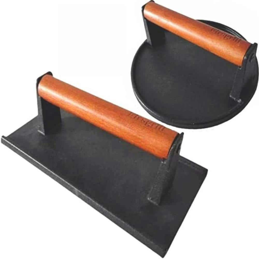 Cast Iron Burger Smash Press with Wood Handle: $63.99 Cast Iron Burger Smash Press with Wood Handle: $63.99