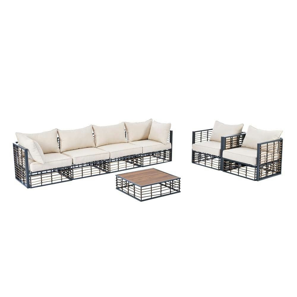7-Piece Metal Patio Conversation Furniture Set: $1,106.13 7-Piece Metal Patio Conversation Furniture Set: $1,106.13