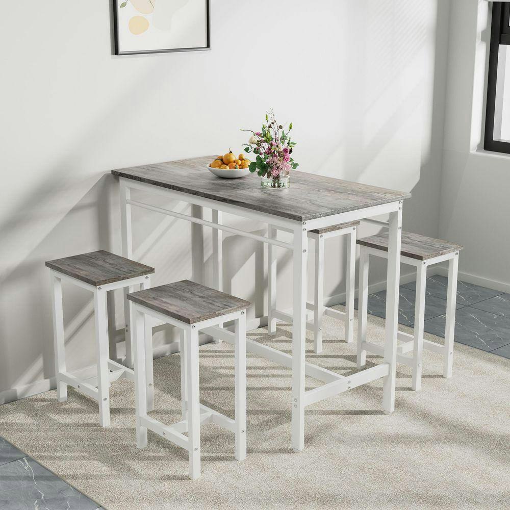 5-Piece Wood Bar Table and Stool Set: $210.82 5-Piece Wood Bar Table and Stool Set: $210.82