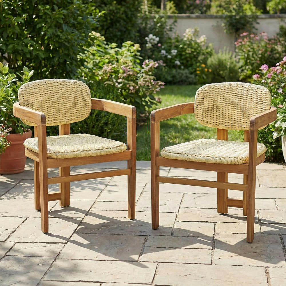 Natural Wood Outdoor Accent Chair: $421.34 Natural Wood Outdoor Accent Chair: $421.34