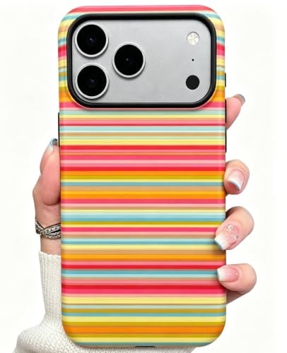 Ekelyvia iPhone 15 Retro Rainbow Stripe Case: $8.48 Ekelyvia iPhone 15 Retro Rainbow Stripe Case: $8.48