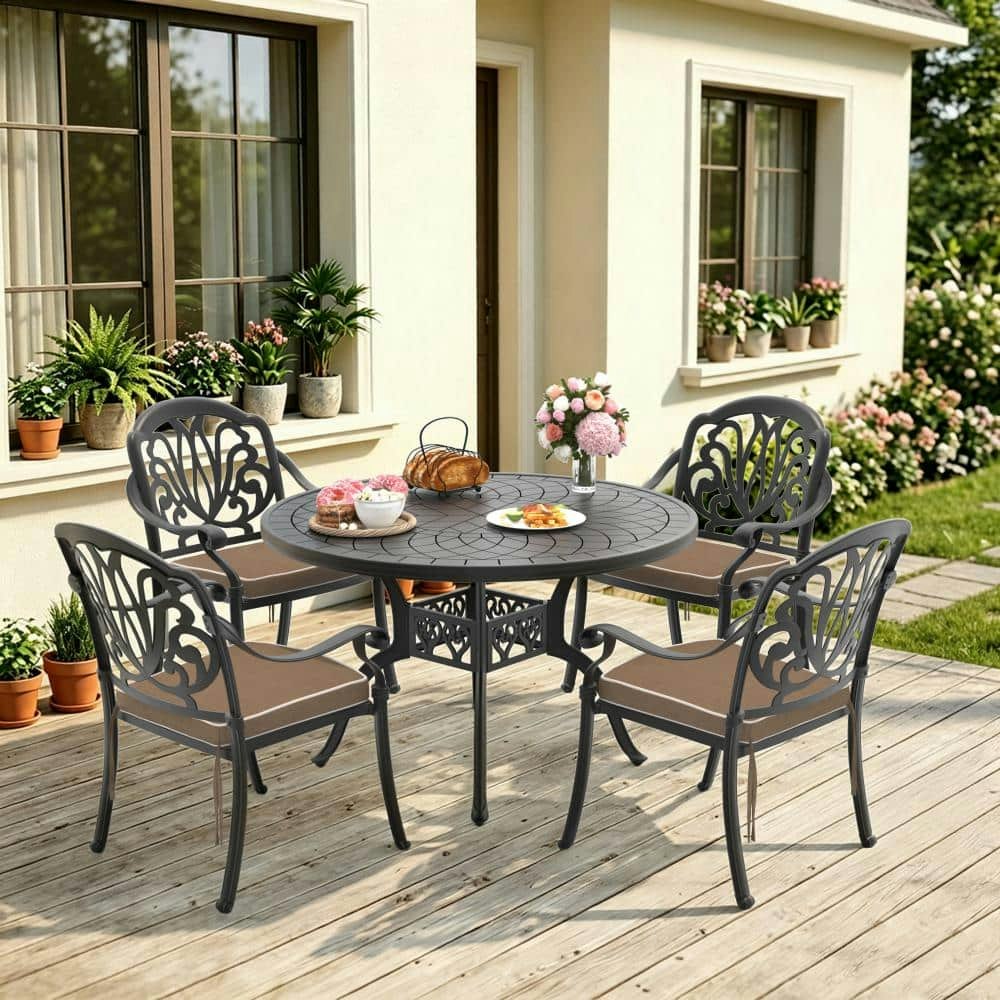 5-Piece Cast Aluminum Patio Dining Set: $901.23 5-Piece Cast Aluminum Patio Dining Set: $901.23