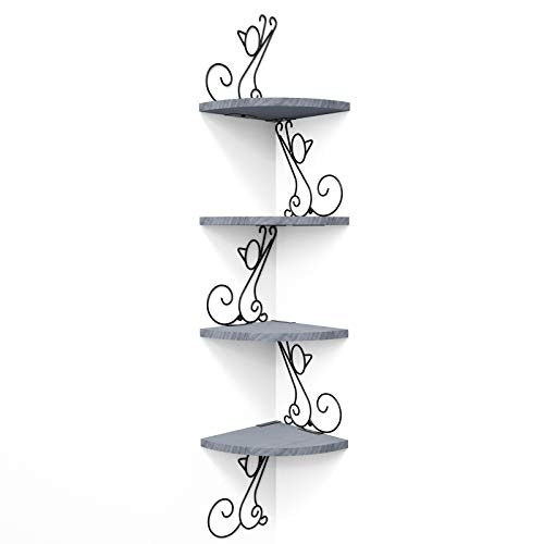 Alsonerbay 4-Tier Cat Shaped Corner Floating Shelf: $30.59