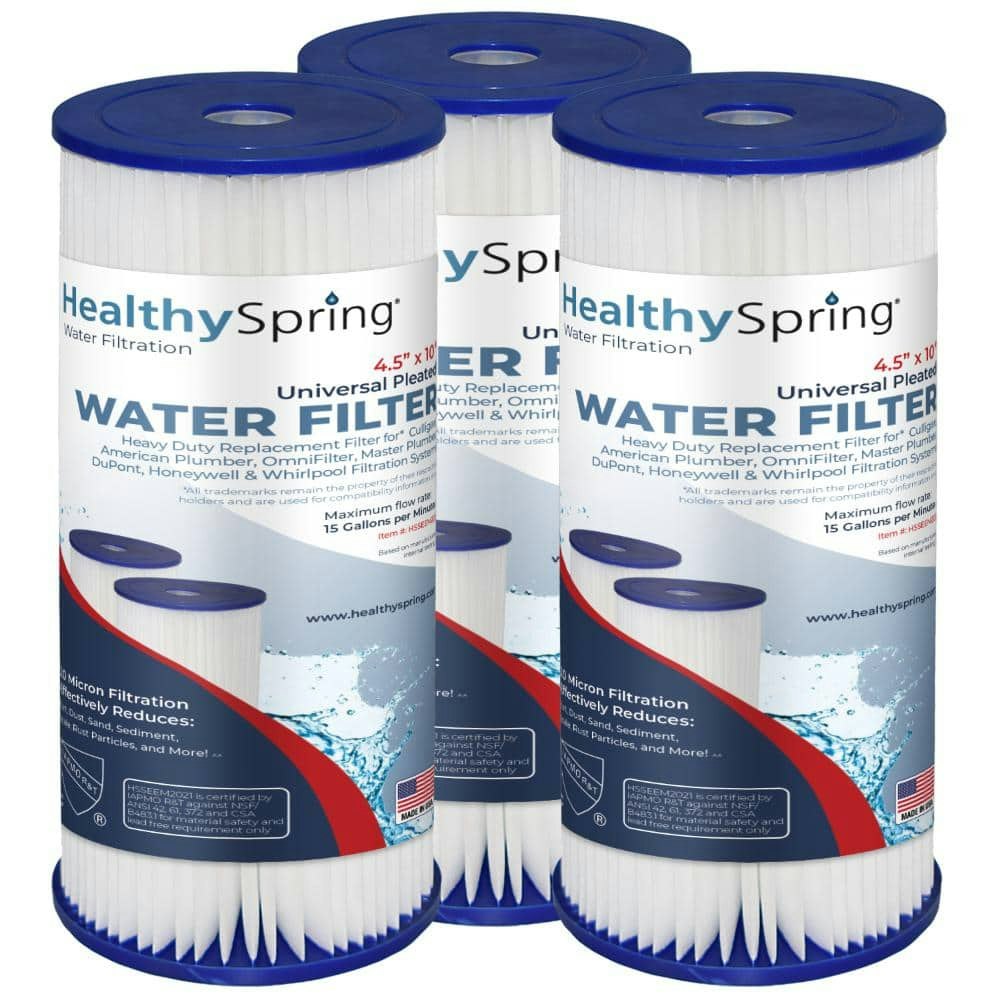 Universal 5-Micron Pleated Water Filter Replacement Cartridge 3-Pack: $69.99 Universal 5-Micron Pleated Water Filter Replacement Cartridge 3-Pack: $69.99
