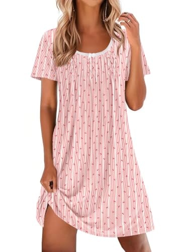 Ekouaer Pleated Lace Trim Nightgown: $14.97