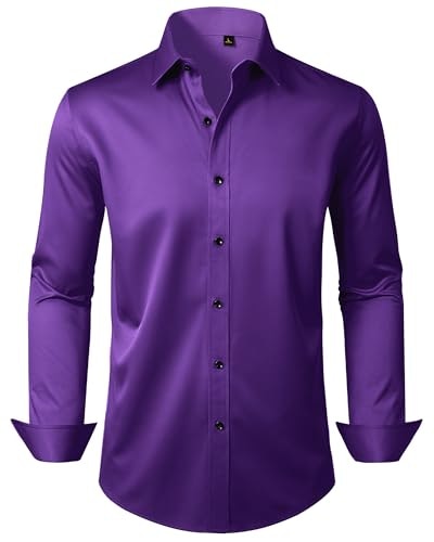 Men's Long Sleeve Purple Button-Down Dress Shirt: $16.14 Men's Long Sleeve Purple Button-Down Dress Shirt: $16.14