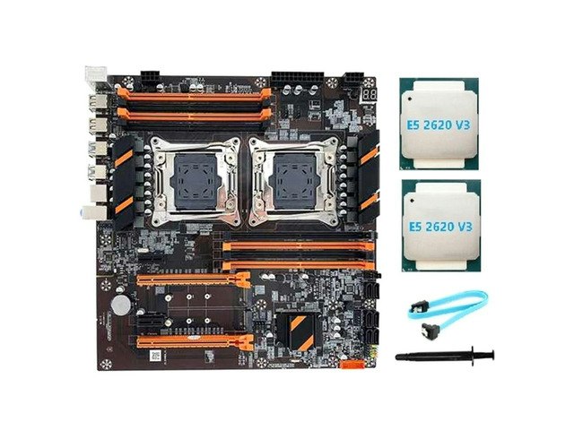 X99 Dual LGA2011 Motherboard with 2 E5 2620 V3 CPUs: $323.90 X99 Dual LGA2011 Motherboard with 2 E5 2620 V3 CPUs: $323.90