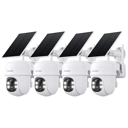 Cinnado B6 2K Solar-Powered Outdoor Security Camera 4-Pack: $134.99