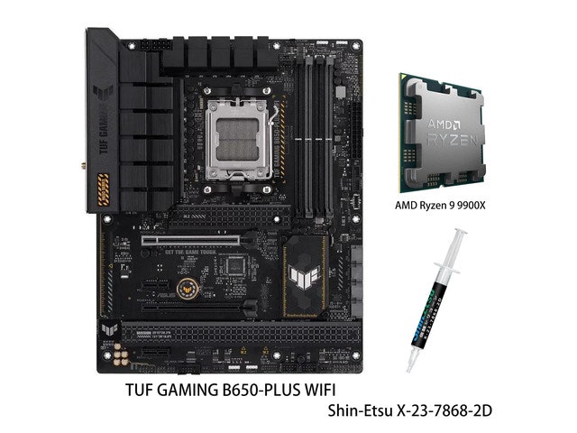 Asus TUF Gaming B650-Plus WiFi Motherboard and AMD Ryzen 9 9900X CPU Combo: $859.99 Asus TUF Gaming B650-Plus WiFi Motherboard and AMD Ryzen 9 9900X CPU Combo: $859.99
