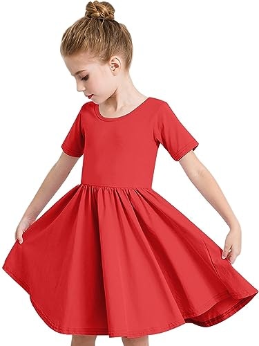 Stelle Girls' Cotton Short Sleeve Twirl Skater Dress: $16.99 Stelle Girls' Cotton Short Sleeve Twirl Skater Dress: $16.99