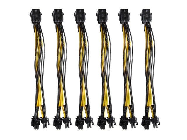 PCI-e 6-Pin Female to Dual 8-Pin Male Power Adapter Cable: $29.99 PCI-e 6-Pin Female to Dual 8-Pin Male Power Adapter Cable: $29.99