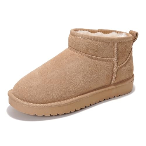 Women's Leather Fur-Lined Ankle Boots: $50.92