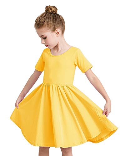 Stelle Girls Cotton Short Sleeve Twirl Skater Dress: $14.99 Stelle Girls Cotton Short Sleeve Twirl Skater Dress: $14.99