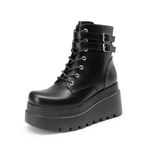 Dream Pairs Women's Platform Lace-Up Combat Boots: $41.97 Dream Pairs Women's Platform Lace-Up Combat Boots: $41.97