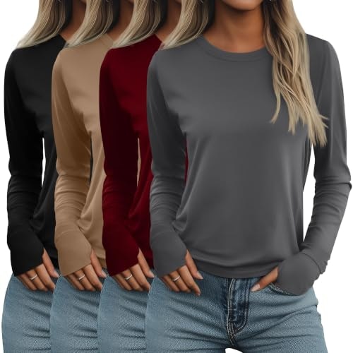 Neer Women's Long Sleeve Thumb Hole Shirt 4-Pack: $36.54 Neer Women's Long Sleeve Thumb Hole Shirt 4-Pack: $36.54