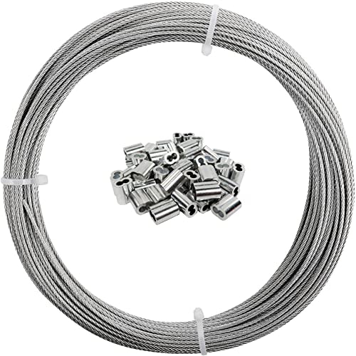 1/16" 200-Foot 304 Stainless Steel Cable and Crimp Sleeve Kit: $14.44 1/16" 200-Foot 304 Stainless Steel Cable and Crimp Sleeve Kit: $14.44