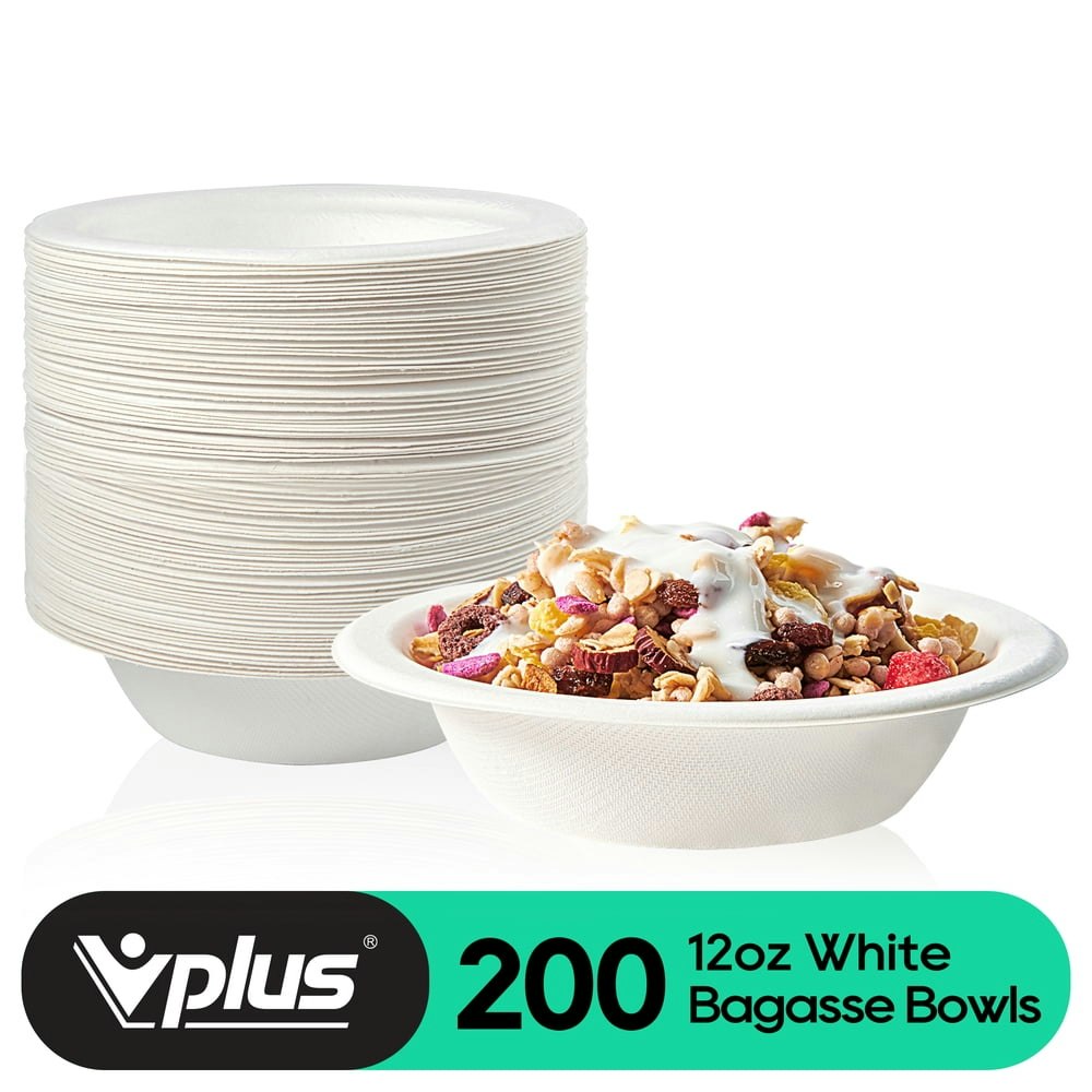 Vplus Compostable Disposable Paper Bowls 12-oz 200-Pack: $17.47 Vplus Compostable Disposable Paper Bowls 12-oz 200-Pack: $17.47