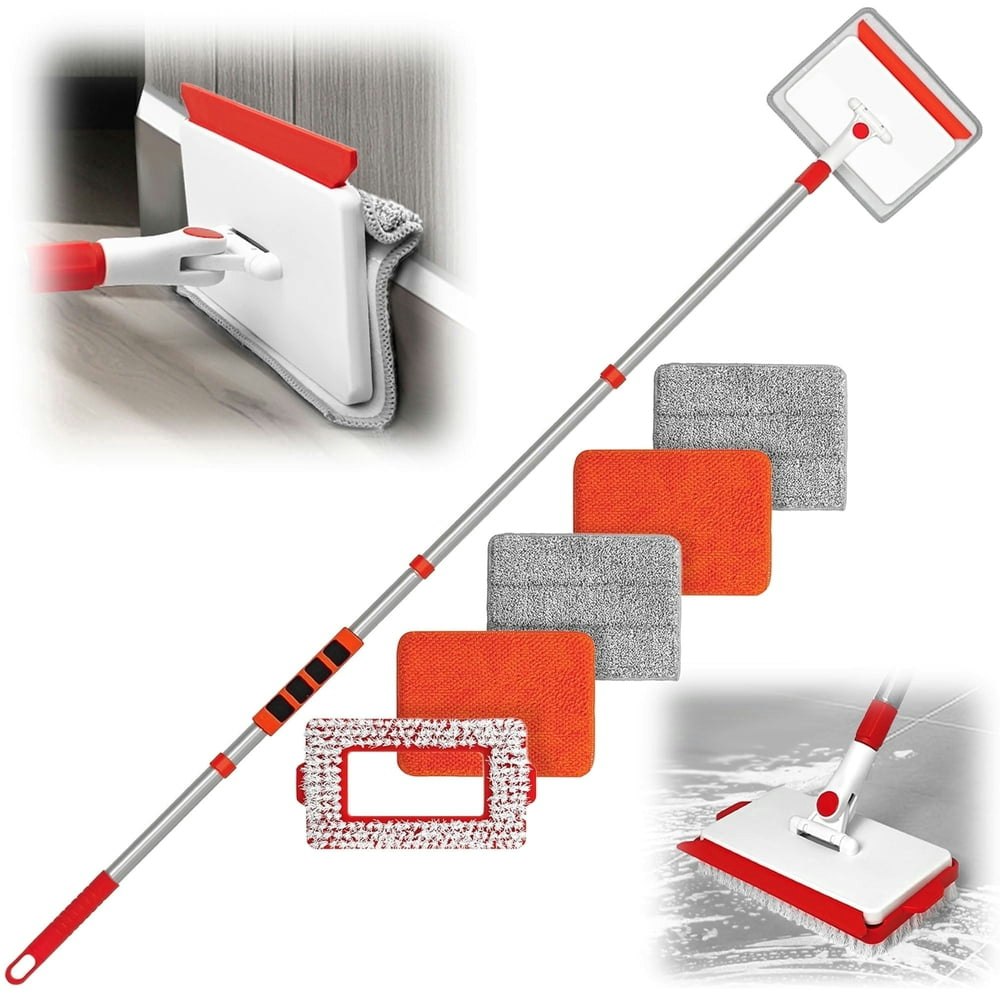 Jehonn Wall and Baseboard Cleaner Mop with 4 Reusable Pads: $19.99 Jehonn Wall and Baseboard Cleaner Mop with 4 Reusable Pads: $19.99